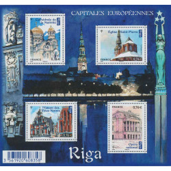 Feuillet de 4 timbres Capitale européenne Riga N°F4938 neuf**.