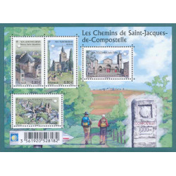 Feuillet de 4 timbres Les Chemins de Saint-Jacques-de-Compostelle F4725 neuf**.