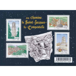 Feuillet de 4 timbres Les Chemins de Saint-Jacques-de-Compostelle F4641 neuf**.