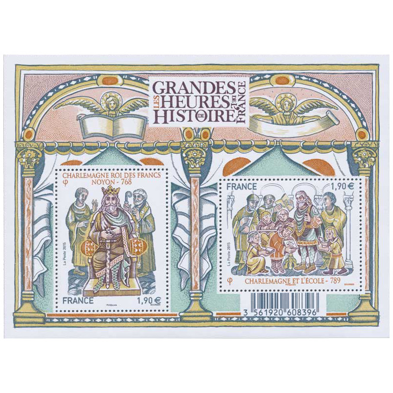 Feuillet de 2 timbres Charlemagne N°F4943 neuf**.