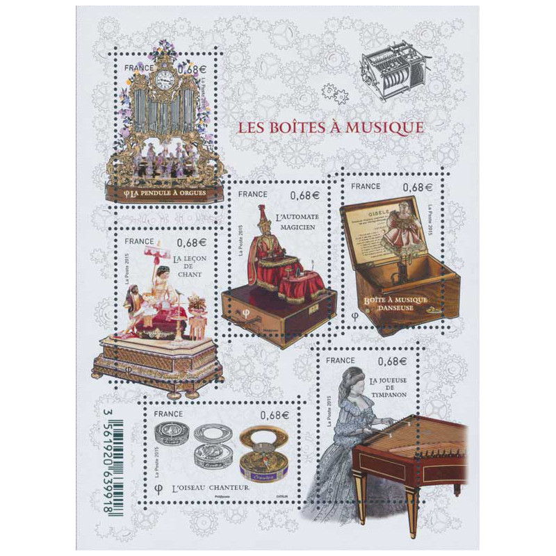 Feuillet de 6 timbres  Les boîtes à musique N°F4993 neuf**.