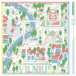 Feuillet de 4 timbres Capitale européenne Vienne F5911 neuf**.