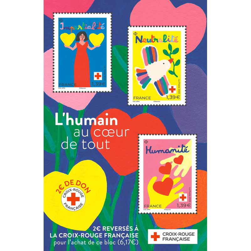Feuillet de 3 timbres Croix-Rouge N°F5919 neuf**.