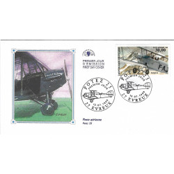Timbre poste aérienne N°62 Potez 25 oblitéré sur enveloppe FDC.