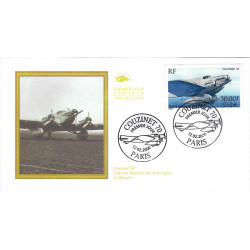 Timbre poste aérienne N°64 Couzinet 70 oblitéré sur enveloppe FDC.