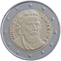 2 euros Bulgarie face nationale 2026 - Païssii de Hilendar.