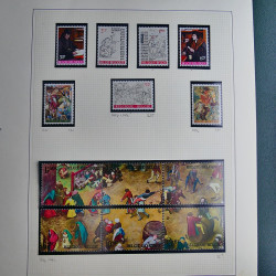 Collection timbres du monde thématique Tableaux neufs en un album.