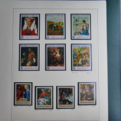 Collection timbres du monde thématique Tableaux neufs en un album.