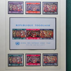 Collection timbres du monde thématique Tableaux neufs en un album.