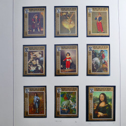 Collection timbres du monde thématique Tableaux neufs en un album.