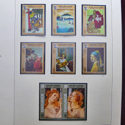 Collection timbres du monde thématique Tableaux neufs en un album.