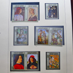 Collection timbres du monde thématique Tableaux neufs en un album.