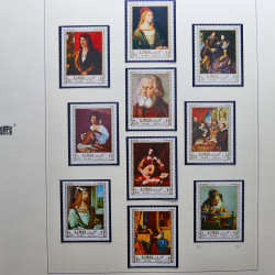 Collection timbres du monde thématique Tableaux neufs en un album.