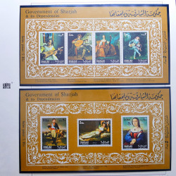 Collection timbres du monde thématique Tableaux neufs en un album.