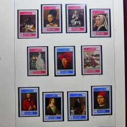 Collection timbres du monde thématique Tableaux neufs en un album.