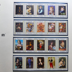 Collection timbres du monde thématique Tableaux neufs en un album.