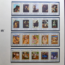 Collection timbres du monde thématique Tableaux neufs en un album.