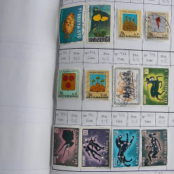 Vrac massif de timbres du monde neufs et oblitérés en un carton.