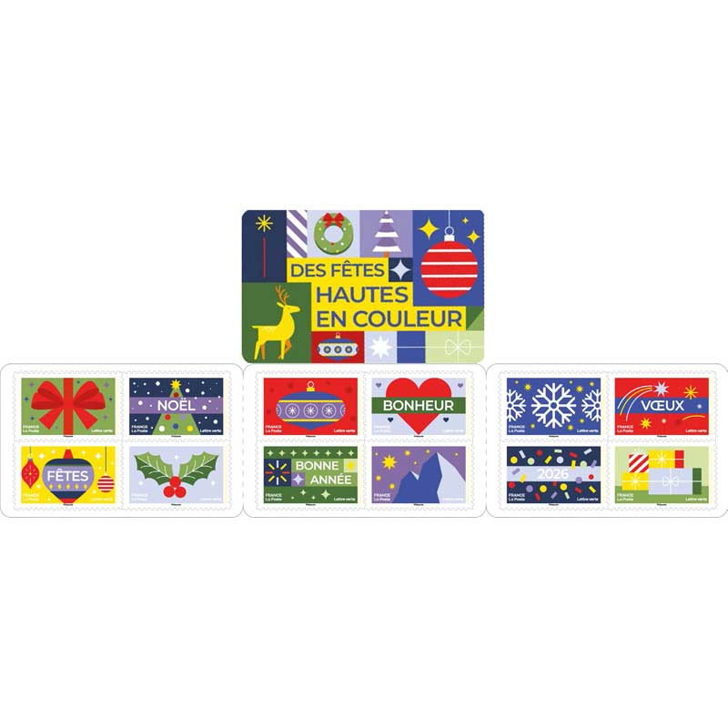 Timbres autoadhésifs de France N°2644-2655, Des fêtes hautes en couleurs.