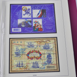 Album Lindner avec feuilles préimprimées France 2008-2009.