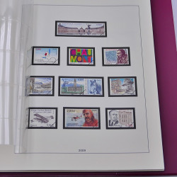 Album Lindner avec feuilles préimprimées France 2008-2009.