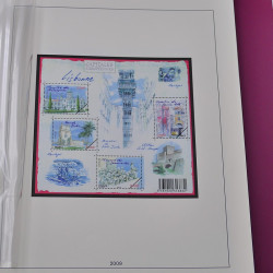 Album Lindner avec feuilles préimprimées France 2008-2009.