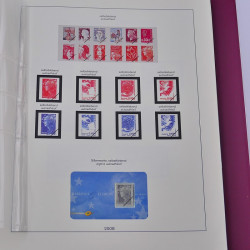 Album Lindner avec feuilles préimprimées France 2008-2009.