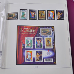 Album Lindner avec feuilles préimprimées France 2008-2009.