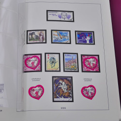 Album Lindner avec feuilles préimprimées France 2008-2009.