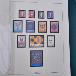 Reliure Lindner avec feuilles préimprimées France 1990-1995.