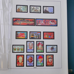 Reliure Lindner avec feuilles préimprimées France 2000-2002.