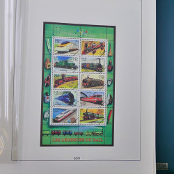 Reliure Lindner avec feuilles préimprimées France 2000-2002.