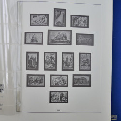 Album Lindner avec feuilles préimprimées France 1970-1979.