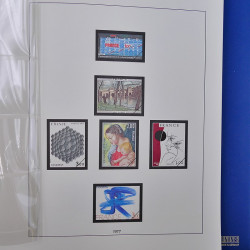 Album Lindner avec feuilles préimprimées France 1970-1979.