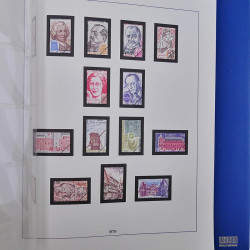 Album Lindner avec feuilles préimprimées France 1970-1979.