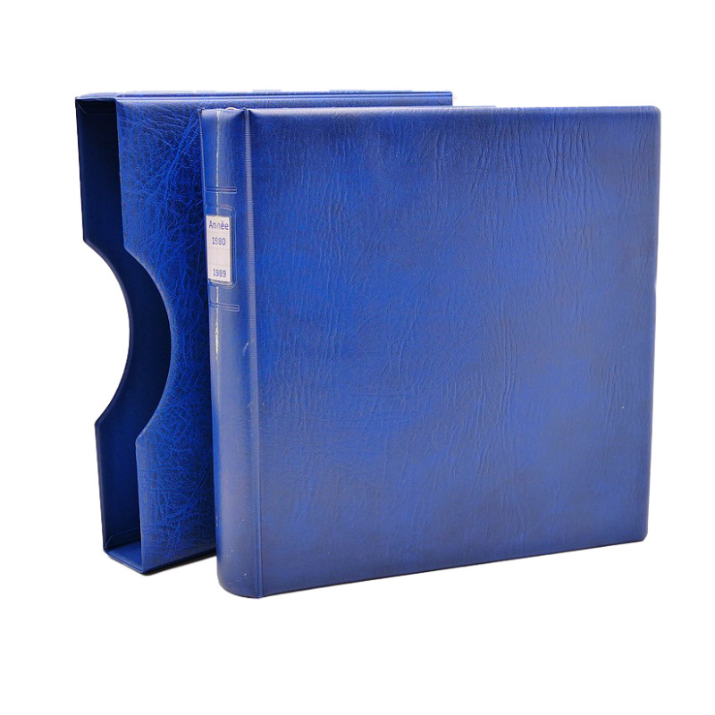 Album Lindner avec feuilles préimprimées France 1980-1989.