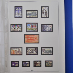 Album Lindner avec feuilles préimprimées France 1980-1989.