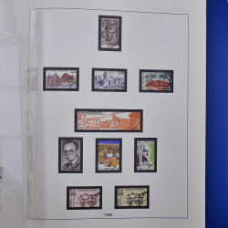 Album Lindner avec feuilles préimprimées France 1980-1989.