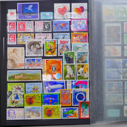 Lot de timbres de France oblitérés 1994-2011 en un album.