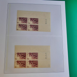 Lot de timbres de France en bloc coin daté 1925-1955 neufs** en un album.