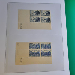 Lot de timbres de France en bloc coin daté 1925-1955 neufs** en un album.