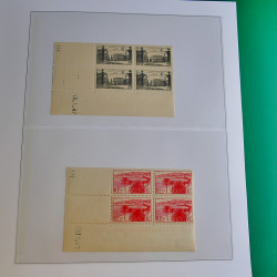 Lot de timbres de France en bloc coin daté 1925-1955 neufs** en un album.
