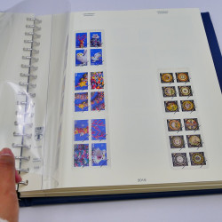 Album Lindner avec feuilles préimprimées France 1980-1989.