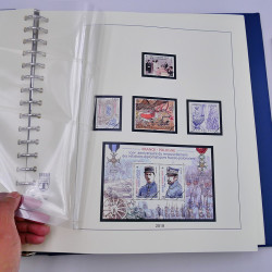 Album Lindner avec feuilles préimprimées France 1980-1989.