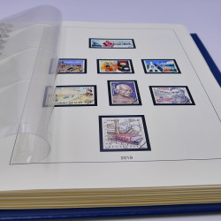 Album Lindner avec feuilles préimprimées France 1980-1989.