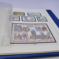 Album Lindner avec feuilles préimprimées France 1980-1989.