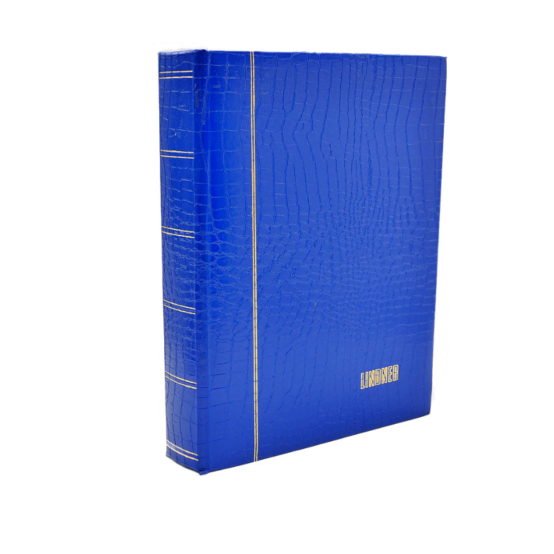 Classeur Lindner 64 pages subdivisées pour stock de timbres.