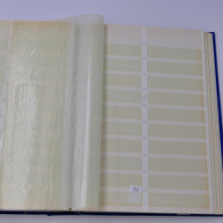 Classeur Lindner 64 pages subdivisées pour stock de timbres.