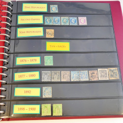Lot de timbres de France 1867-1944 neufs et oblitérés en un album.