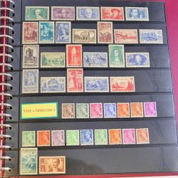 Lot de timbres de France 1867-1944 neufs et oblitérés en un album.